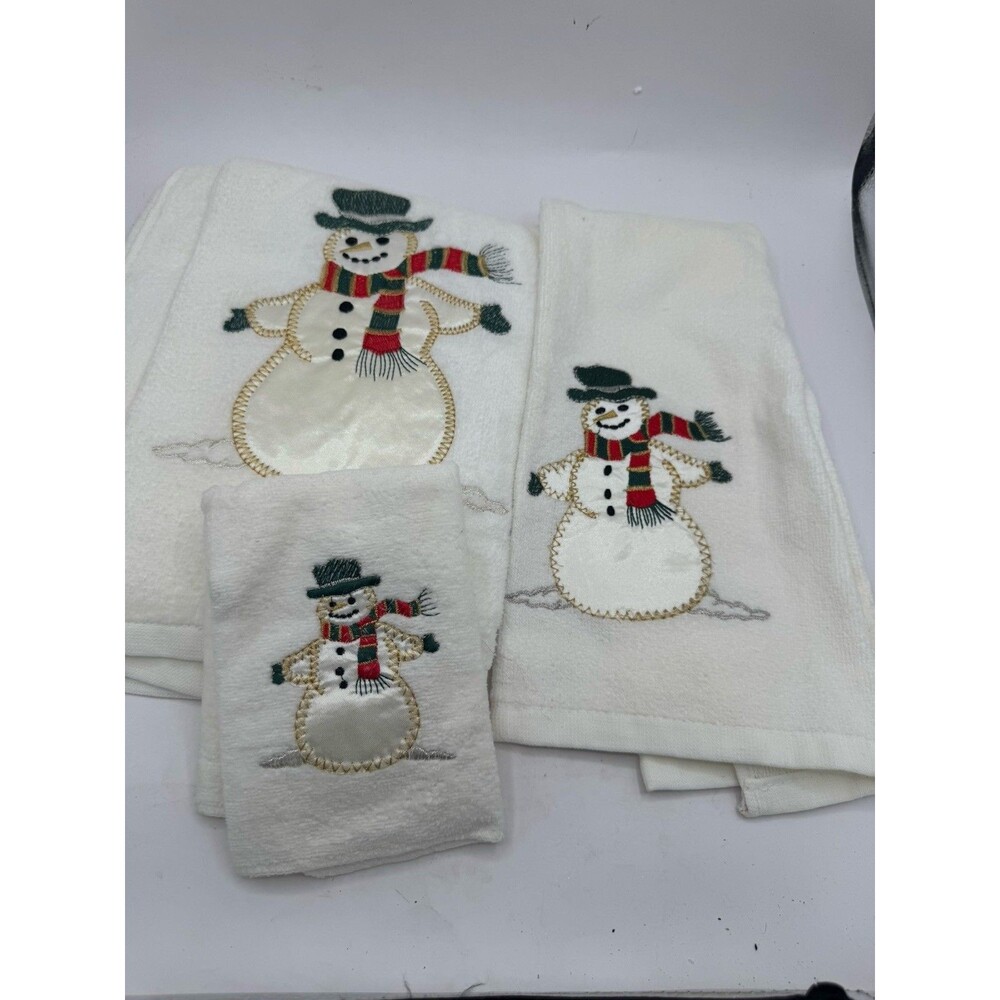 Snowman Christmas Towels Three Sizes